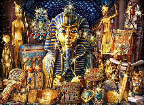 1000 Teile Erwachsene Puzzle Ägyptisches Pharao Festival Puzzle Spielzeug Familie Herausfordernde Spiele Wohnkultur Geschenke von PEKNUX