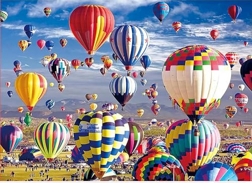 1000 Teile Heißluftballon-Puzzle Heimdekoration Erwachsene Puzzlespiele Familienspaß Bodenpuzzle Lernspielzeug Für Erwachsene von PEKNUX