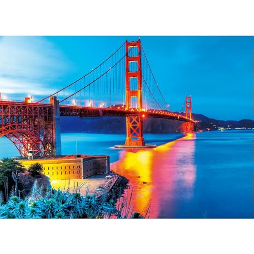 1000 Teile Puzzle Golden Gate Bridge Landschaft Puzzles Für Erwachsene Dekompressionsspielzeug Für Die Wanddekoration Zu Hause von PEKNUX