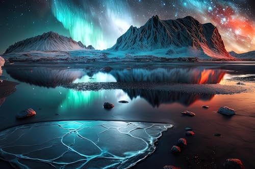 1000 Teile Puzzles Für Erwachsene Wunderschöne Arktische Berge Und Ruhige Glasseen von PEKNUX