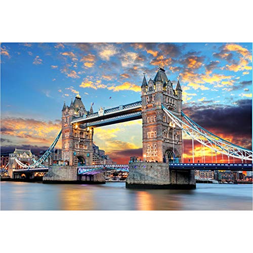 Puzzle Für Erwachsene 1000 Teile Tower Bridge In London Bei Sonnenuntergang Familien-Herausforderungsspiele Heimdekoration Geschenke von PEKNUX