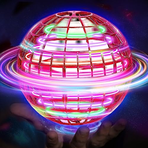 Fliegender Ball, Hover Flying Ball Fliegensphere Magic Schwebender Afara Fly Orb Flugball, Hoverball Spinner Mini Drohne Dekompressionsflugzeug für Kinder, Geschenke Für Jungen Mädchen Indoor Outdoor von PEKOIU