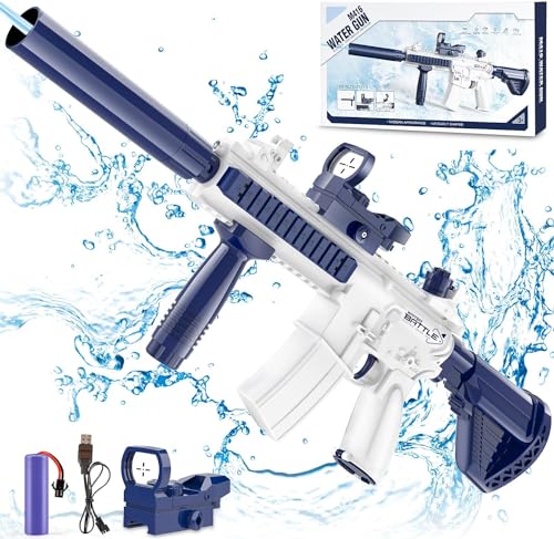 Wasserpistole Elektrisch, 2025 Vollautomatische Splasher Elektrische Wasserpistole für Kinders Erwachsene, Strongest Water Gun Aqua Blaster, Sommer Draussen Strand Schwimmbad Party Spielzeug Geschenk Wasserpistole Elektrisch, 2025 Vollautomatische Splasher Elektrische Wasserpistole für Kinders Erwachsene, Strongest Water Gun Aqua Blaster, Sommer Draussen Strand Schwimmbad Party Spielzeug Geschenk von PEKOIU