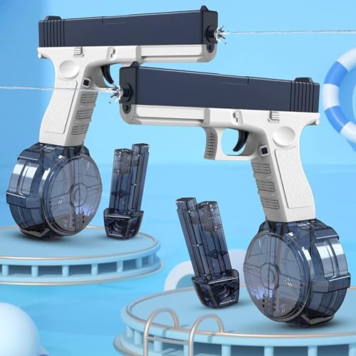Wasserpistole Elektrisch 2PCS, Automatische Splasher Elektrische Wasserpistole für Kinder und Erwachsene, Aqua Powered Water Gun Blaster wasserpistolen 434CC+ 58CC Kapazität Sommer Spielzeug Wasserpistole Elektrisch 2PCS, Automatische Splasher Elektrische Wasserpistole für Kinder und Erwachsene, Aqua Powered Water Gun Blaster wasserpistolen 434CC+ 58CC Kapazität Sommer Spielzeug von PEKOIU