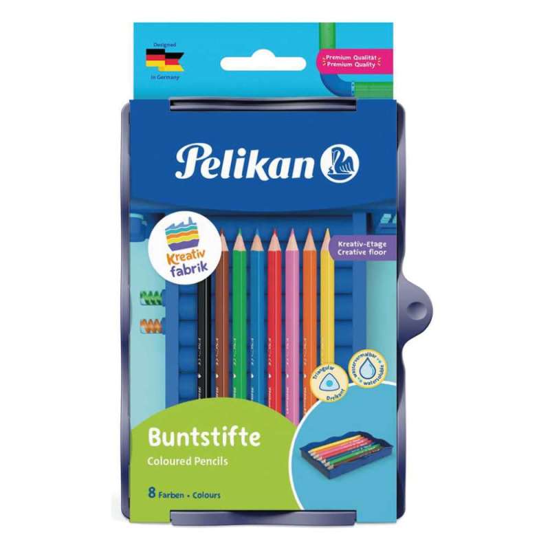 PELIKAN Buntstifte Sets, Sets 8er Set, Stiftform dreikant, Pelikan Modell Basic PELIKAN Buntstifte Sets, Sets 8er Set, Stiftform dreikant, Pelikan Modell Basic von PELIKAN