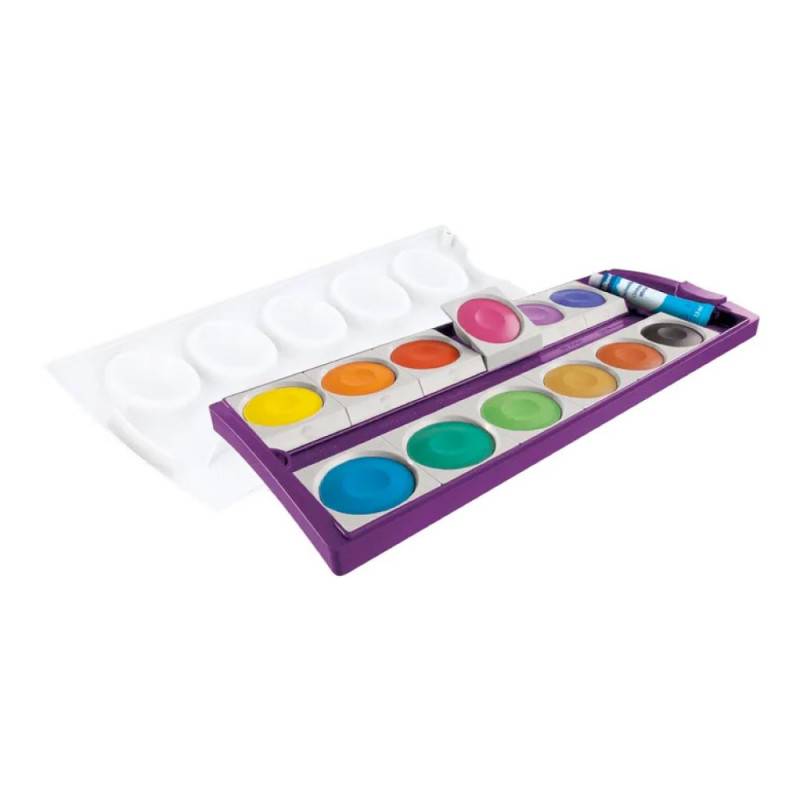 PELIKAN Farbkasten 735 + 1 Tube Deckweiß, PELIKAN Farbkästen 12 Farben, violett PELIKAN Farbkasten 735 + 1 Tube Deckweiß, PELIKAN Farbkästen 12 Farben, violett von PELIKAN