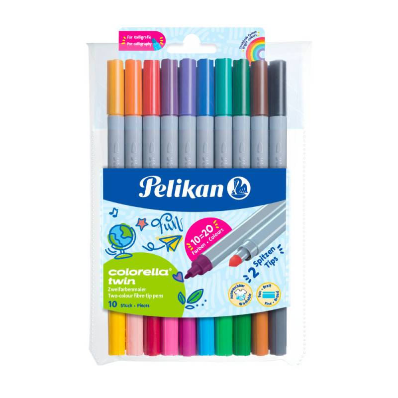 PELIKAN Filzstift Colorella® Fasermaler, Sets 10er Set Twin von PELIKAN