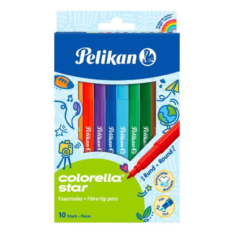 PELIKAN Filzstift Colorella® Fasermaler, Sets 10er Set von PELIKAN