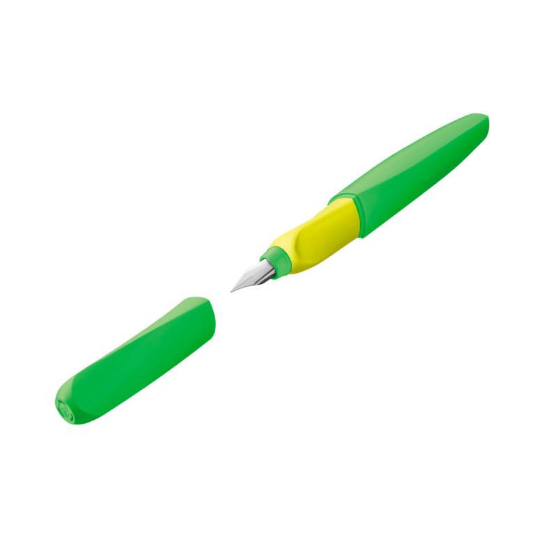 PELIKAN Füller Twist für Rechts- & Linkshänder - Feder M, Farbe neongrün von PELIKAN