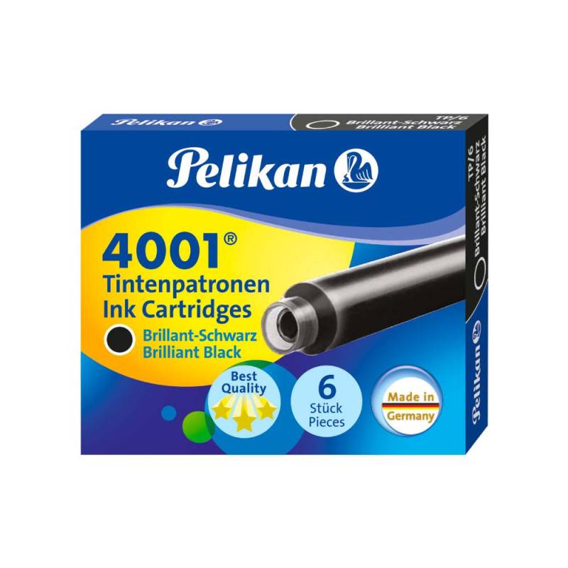 PELIKAN Füllerpatronen Tintenpatronen - TP/6 Tinte 4001 - 6 Stück, Farbe brillantschwarz PELIKAN Füllerpatronen Tintenpatronen - TP/6 Tinte 4001 - 6 Stück, Farbe brillantschwarz von PELIKAN