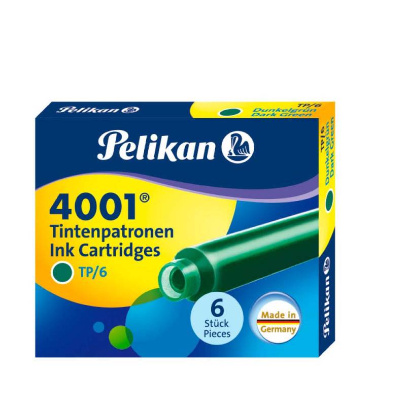 PELIKAN Füllerpatronen Tintenpatronen - TP/6 Tinte 4001 - 6 Stück, Farbe dunkelgrün PELIKAN Füllerpatronen Tintenpatronen - TP/6 Tinte 4001 - 6 Stück, Farbe dunkelgrün von PELIKAN