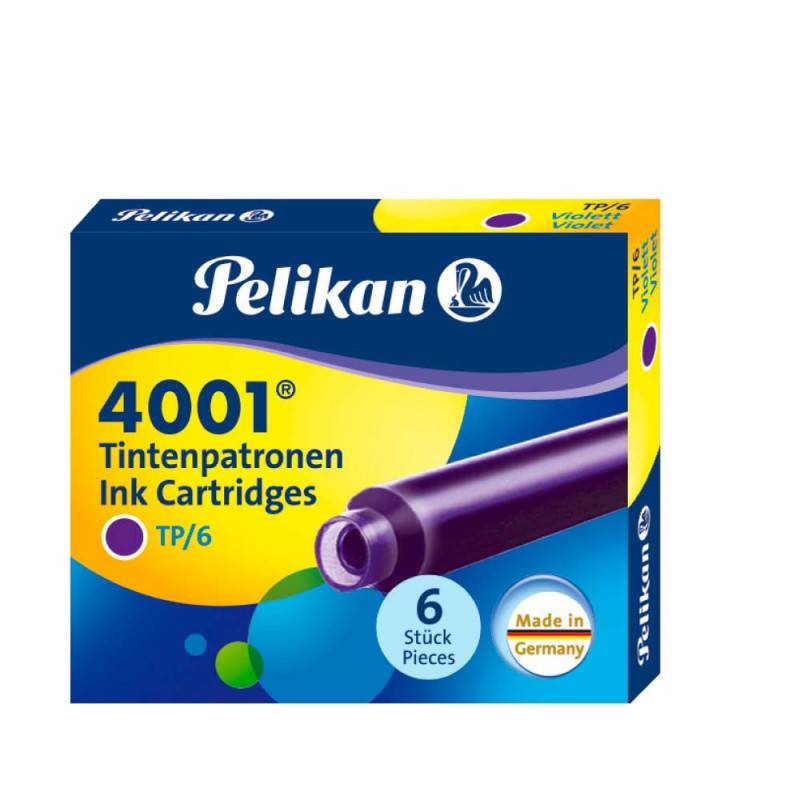 PELIKAN Füllerpatronen Tintenpatronen - TP/6 Tinte 4001 - 6 Stück, Farbe violett von PELIKAN