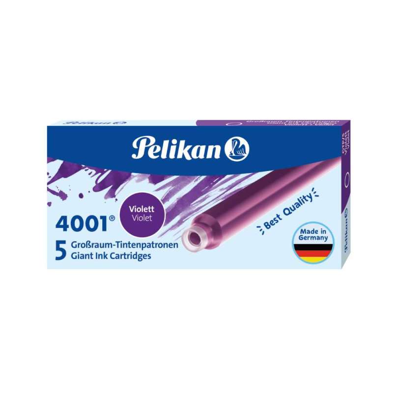 PELIKAN Großraum Füllerpatronen Tintenpatronen - GTP/5 Tinte 4001 - 5-Stück, Farbe violett PELIKAN Großraum Füllerpatronen Tintenpatronen - GTP/5 Tinte 4001 - 5-Stück, Farbe violett von PELIKAN
