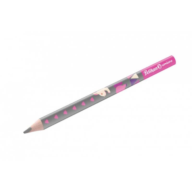 PELIKAN Schreiblernbleistift combino® - rechts- und linkshändig dreikant, Sets Einzeln, Farbe pink von PELIKAN