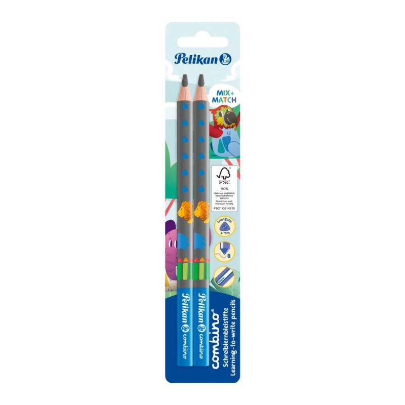 PELIKAN Schreiblernbleistift combino® - rechts- und linkshändig dreikant, Sets Sets, PELIKAN Sets 2er Set blau von PELIKAN