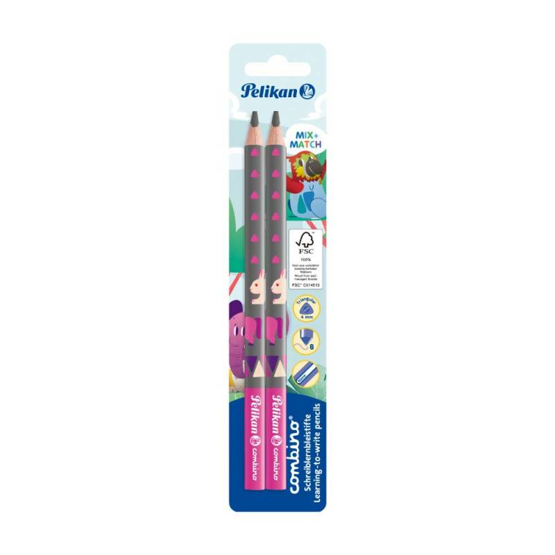 PELIKAN Schreiblernbleistift combino® - rechts- und linkshändig dreikant, Sets Sets, PELIKAN Sets 2er Set pink von PELIKAN