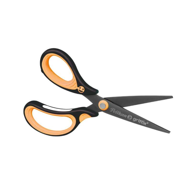 PELIKAN Schulschere griffix®, Länge (cm) 15 cm, Händigkeit linkshändig, Spitze spitz, Farbe hellorange von PELIKAN