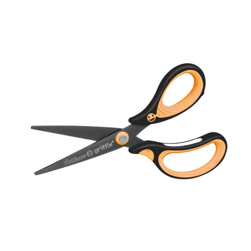 PELIKAN Schulschere griffix®, Länge (cm) 15 cm, Händigkeit rechtshändig, Spitze spitz, Farbe hellorange von PELIKAN