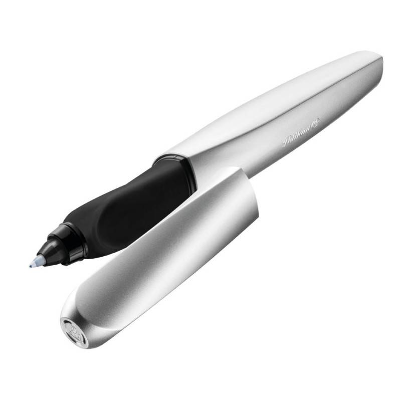 PELIKAN Tintenroller Twist für Rechts- & Linkshänder, Farbe silber von PELIKAN