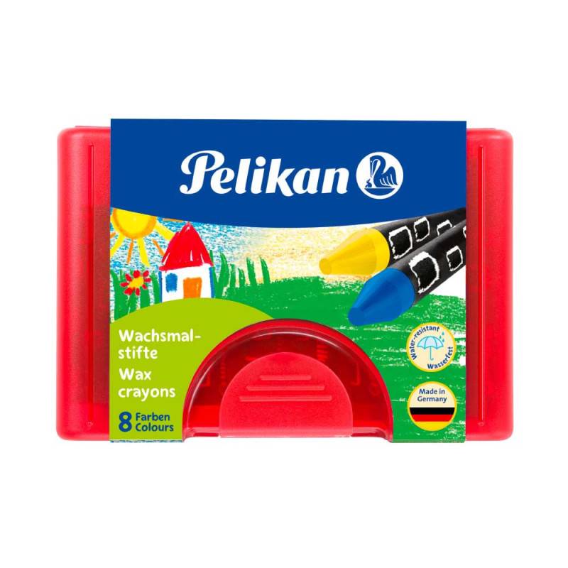 PELIKAN Wachsmalstifte 8er Set - rund wasserfest von PELIKAN