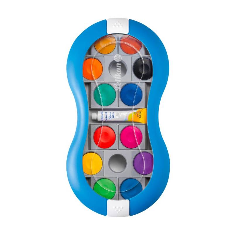 Pelikan Farbkasten Space 735 + 1 Tube Deckweiß, PELIKAN Farbkästen 12 Farben, blau Pelikan Farbkasten Space 735 + 1 Tube Deckweiß, PELIKAN Farbkästen 12 Farben, blau von PELIKAN