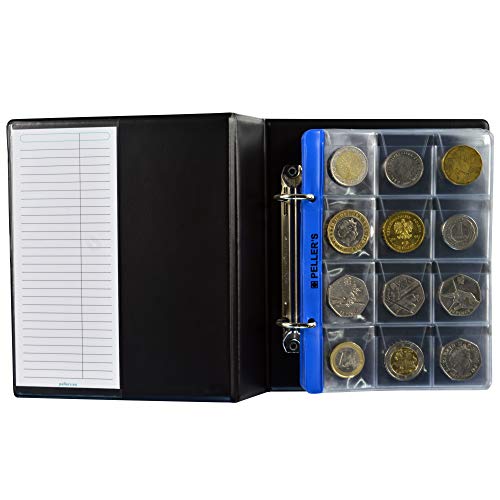 PELLER'S Sammelalbum für 120 10 Hüllen, Fächer 35 x 35mm. Für Münzen mit Ø 28mm. Münzalbum S, Plastik, Schwarz, Model S PELLER'S Sammelalbum für 120 10 Hüllen, Fächer 35 x 35mm. Für Münzen mit Ø 28mm. Münzalbum S, Plastik, Schwarz, Model S von PELLER'S