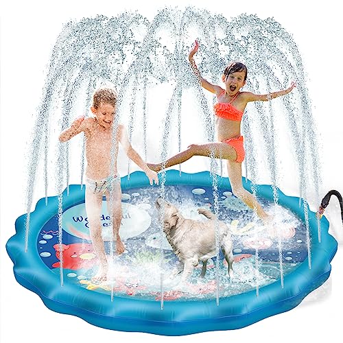 Pellor Splash Pad 170cm,Splash Play Matte Sprinkler Wasser-Spielmatte Anti-Rutsch Spielzeug Sprinkler Play Matte Sommer Outdoor Spielzeug, Garten Wasserspielzeug Kinder Baby Pool Pad Spritzen Pellor Splash Pad 170cm,Splash Play Matte Sprinkler Wasser-Spielmatte Anti-Rutsch Spielzeug Sprinkler Play Matte Sommer Outdoor Spielzeug, Garten Wasserspielzeug Kinder Baby Pool Pad Spritzen von PELLOR