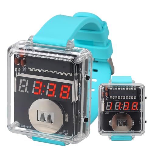 4-Stellen DIY-Uhr-Kit, PEMENOL-Lötübung-Kit, 10S Automatischer Schlafmodus Elektronik-Lernkit für Anfänger, Geschenk für Schule und College, STEM-Bildung, Blau 4-Stellen DIY-Uhr-Kit, PEMENOL-Lötübung-Kit, 10S Automatischer Schlafmodus Elektronik-Lernkit für Anfänger, Geschenk für Schule und College, STEM-Bildung, Blau von PEMENOL