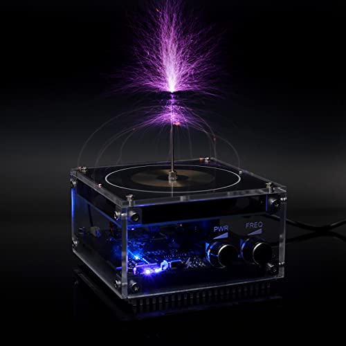 PEMENOL Musik Tesla Spule Bluetooth Lautsprecher, Mini Bogen Plasmakugel Tesla Coil Speaker mit Audiokabel, DIY Berührbarer Künstliche Lightning Science Drahtlose Übertragung Science Experiment PEMENOL Musik Tesla Spule Bluetooth Lautsprecher, Mini Bogen Plasmakugel Tesla Coil Speaker mit Audiokabel, DIY Berührbarer Künstliche Lightning Science Drahtlose Übertragung Science Experiment von PEMENOL