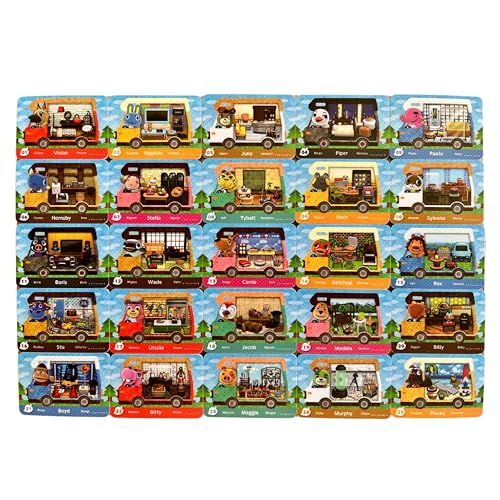 PEMY Animal Crossing New Horizons NFC-Karten – 25 Dorfbewohner Serie 1 (#1 bis #25) – kompatibel mit Nintendo Switch/Switch Lite/Switch 2/New 3DS / Wii U – mit Aufbewahrungsbox von PEMY