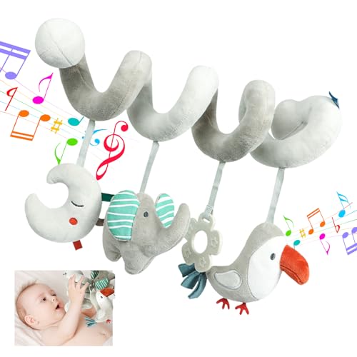 Kinderwagenkette Kinderwagen Spielzeug, Mobile Baby Born Bett Spirale Spielzeug Plüschtiere, Activity Kontrast Spielzeug Baby für Neugeborene Ab 0 Monate MäDchen Junge von PENCHUAN