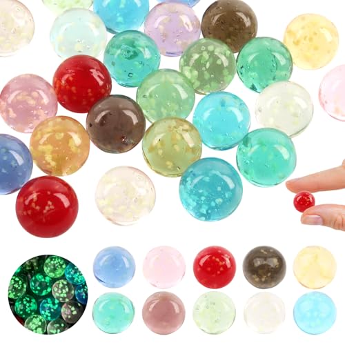 PENCHUAN Glasmurmeln Murmeln Kinder, 30 Stück Bunte Glasmurmeln, 14mm Leuchten im Dunkeln, Glasmurmeln Murmeln für Murmelspiele und Marmorbahn-Spiel, DIY-Projekte, Heimdekoration, Jungen und Mädchen PENCHUAN Glasmurmeln Murmeln Kinder, 30 Stück Bunte Glasmurmeln, 14mm Leuchten im Dunkeln, Glasmurmeln Murmeln für Murmelspiele und Marmorbahn-Spiel, DIY-Projekte, Heimdekoration, Jungen und Mädchen von PENCHUAN