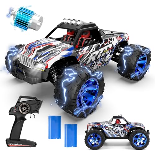Ferngesteuertes Auto 1/14, 35+KM/H RC Auto mit Lichtern, Monstertruck Ferngesteuert mit 2 Akku 30 Minuten Ferngesteuertes Auto 1/14, 35+KM/H RC Auto mit Lichtern, Monstertruck Ferngesteuert mit 2 Akku 30 Minuten von PENGBU RC