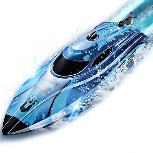 Ferngesteuertes Boot ab 6 8 Jahre, Rc Boot (Blau) von PENGBU RC