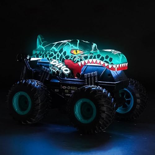 Monstertruck Ferngesteuert, 2,4GHz 20 km/h Ferngesteuertes Auto Dinosaurier ab 3 4 5 6 8 10 Jahre, 1:20 Ferngesteuerter Monster Truck Dino mit 360°Drehung, LED-Licht, RC Monster Trucks Spielzeug Monstertruck Ferngesteuert, 2,4GHz 20 km/h Ferngesteuertes Auto Dinosaurier ab 3 4 5 6 8 10 Jahre, 1:20 Ferngesteuerter Monster Truck Dino mit 360°Drehung, LED-Licht, RC Monster Trucks Spielzeug von PENGBU RC