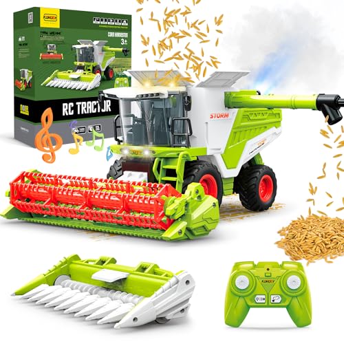 PENGBU RC Mähdrescher Spielzeug ab 3 4 6 Jahre mit Aluminium-Dach, 2 in 1 Ferngesteuerter Mähdrescher Ferngesteuert, Mähdrescher Kinder mit Sprühen, Licht und Ton, Geschenk für Kinder Age 3 4 6 PENGBU RC Mähdrescher Spielzeug ab 3 4 6 Jahre mit Aluminium-Dach, 2 in 1 Ferngesteuerter Mähdrescher Ferngesteuert, Mähdrescher Kinder mit Sprühen, Licht und Ton, Geschenk für Kinder Age 3 4 6 von PENGBU RC