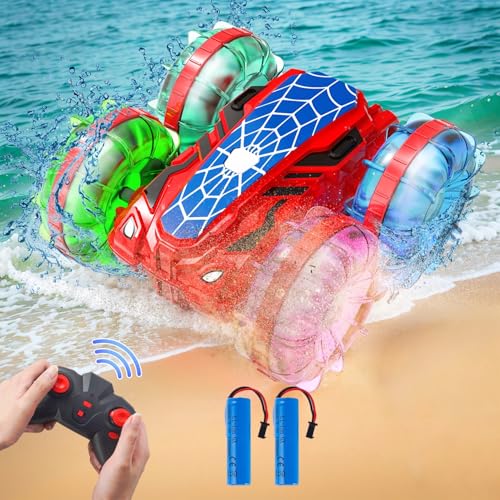 PENGBU RC Spider Ferngesteuert Auto ab 3 4 5 6 Jahre, Amphibienfahrzeug Ferngesteuert Auto mit Lichtern & 360° Drehung, Coole Spider Spielzeug Geschenke Man Junge, Pool Spielzeug und Wasserspielzeug PENGBU RC Spider Ferngesteuert Auto ab 3 4 5 6 Jahre, Amphibienfahrzeug Ferngesteuert Auto mit Lichtern & 360° Drehung, Coole Spider Spielzeug Geschenke Man Junge, Pool Spielzeug und Wasserspielzeug von PENGBU RC