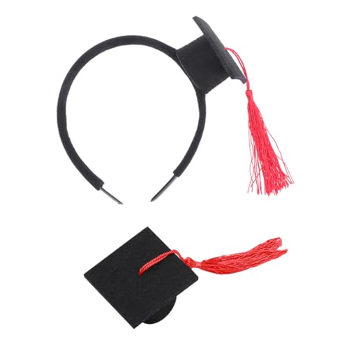 PENIKOKO 1 Satz Doktorhut Haarband mit Haarnadel Abschlussfeier Kopfschmuck für Graduierte Hut Haarschmuck mit Quasten Abschlussfeiern und Fotografie PENIKOKO 1 Satz Doktorhut Haarband mit Haarnadel Abschlussfeier Kopfschmuck für Graduierte Hut Haarschmuck mit Quasten Abschlussfeiern und Fotografie von PENIKOKO