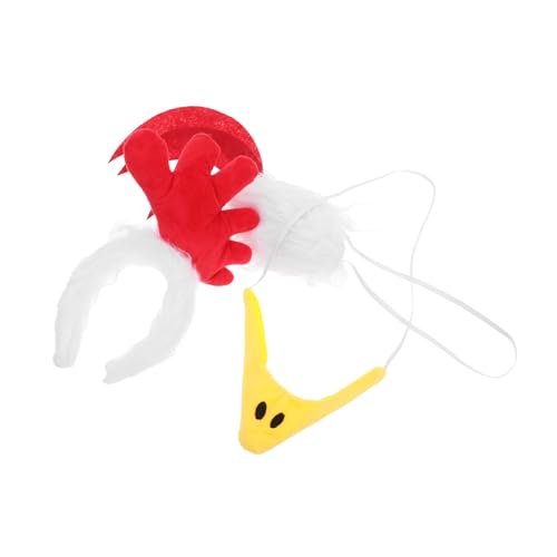PENIKOKO 1 Satz Hühner Haarband Kostüm für Weiches Plüsch Hühner Stirnband Halloween Karneval und Partys Tierische Verkleidung für Lustige Anlässe von PENIKOKO