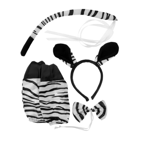 PENIKOKO 1 Satz Zebra Kostüm Set für Karneval Tierische Kopfbedeckung und Auffälliges Accessoire für Fasching Themenpartys und Halloween Bequeme und Plastikausführung Detailreiche PENIKOKO 1 Satz Zebra Kostüm Set für Karneval Tierische Kopfbedeckung und Auffälliges Accessoire für Fasching Themenpartys und Halloween Bequeme und Plastikausführung Detailreiche von PENIKOKO