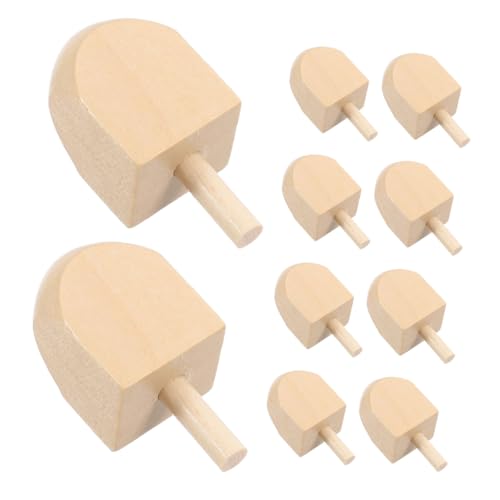 PENIKOKO 10 Stück Teiliges Holz Dreidel zum Bemalen Stabile Holz für Chanukka DIY Bastelset für Erwachsene Blanke Holzspielzeuge zum Individuellen Gestalten und Dekorieren von PENIKOKO