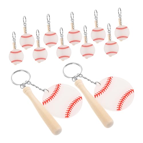 PENIKOKO 12 Stück Teiliges Doppelseitiger Baseball Schlüsselanhänger Lebendige Softball Anhänger für DIY Sportparty Gastgeschenke Vielseitig als Taschen Schmuckanhänger für Mädchen von PENIKOKO