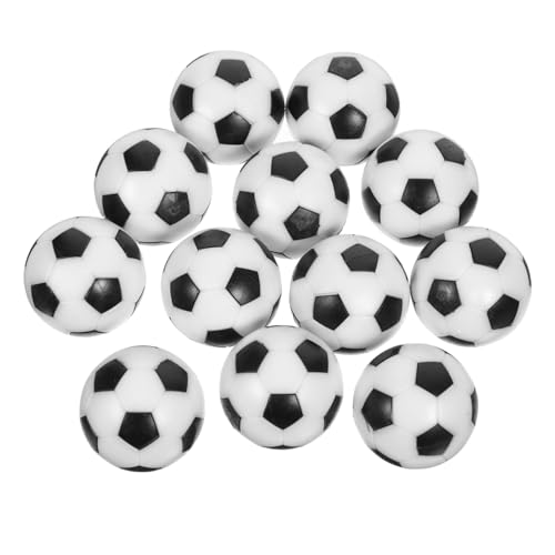 PENIKOKO 12 Stück Teiliges Mini Tischfußballbälle aus Umweltfreundlichem Resin Ersatzkugeln für Standard Tischkicker Langlebige Kunststoff Bälle mit Traditionellem Fußballmuster für PENIKOKO 12 Stück Teiliges Mini Tischfußballbälle aus Umweltfreundlichem Resin Ersatzkugeln für Standard Tischkicker Langlebige Kunststoff Bälle mit Traditionellem Fußballmuster für von PENIKOKO
