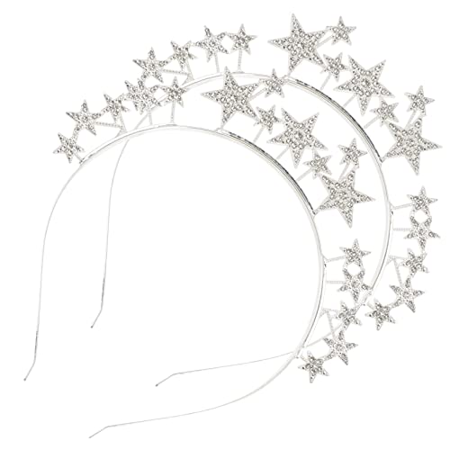 PENIKOKO 2 Stück Haarreifen Sternform aus Langlebiger Glitzerndes Silbernes Haarband mit Pailletten Komfortabel und Leicht für Party Karneval und Festtagsdeko PENIKOKO 2 Stück Haarreifen Sternform aus Langlebiger Glitzerndes Silbernes Haarband mit Pailletten Komfortabel und Leicht für Party Karneval und Festtagsdeko von PENIKOKO