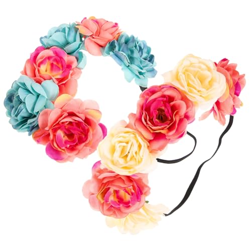 PENIKOKO 2 Stück Halloween Haarband mit Künstlichen Rosen Elastischer Floraler Kopfschmuck für Damen und Vielseitiges Blumenkronen Stirnband für Party Festival Cosplay und Karneval PENIKOKO 2 Stück Halloween Haarband mit Künstlichen Rosen Elastischer Floraler Kopfschmuck für Damen und Vielseitiges Blumenkronen Stirnband für Party Festival Cosplay und Karneval von PENIKOKO