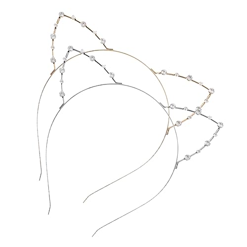 PENIKOKO 2 Stück Katzenohren Haarreif mit Funkelnden Strasssteinen Modisch und Leicht Glitzerndes Stirnband für Party Halloween und Kostüm Komfortabel und Elegant in Gold und Silber PENIKOKO 2 Stück Katzenohren Haarreif mit Funkelnden Strasssteinen Modisch und Leicht Glitzerndes Stirnband für Party Halloween und Kostüm Komfortabel und Elegant in Gold und Silber von PENIKOKO
