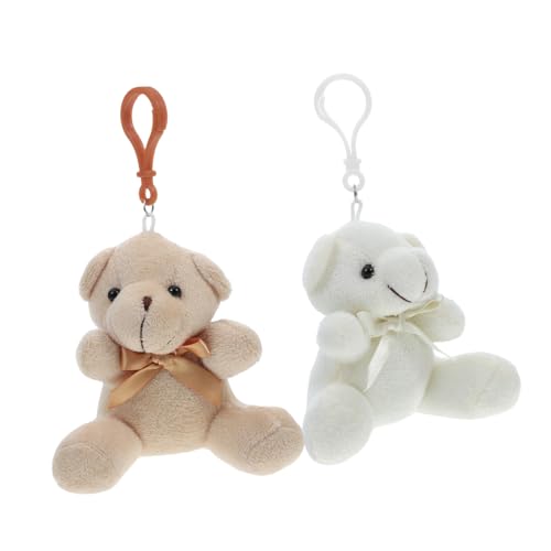 PENIKOKO 2 Stück Mini Plüschbären mit Schleife Süße Anhänger für Taschen und Schlüssel für Hochzeiten und Partys Weiche Stofftiere PENIKOKO 2 Stück Mini Plüschbären mit Schleife Süße Anhänger für Taschen und Schlüssel für Hochzeiten und Partys Weiche Stofftiere von PENIKOKO