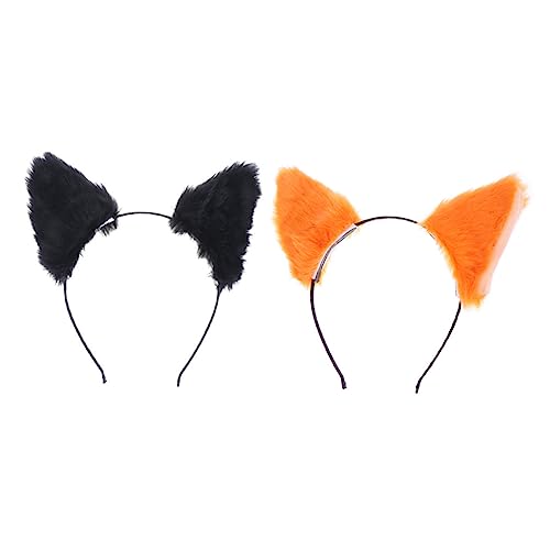 PENIKOKO 2 Stück Plüsch Katzenohren Stirnband Weiches Cosplay Haarreif mit Fuchs design Verstellbar und Bequem für Damen und Mädchen Geeignet für Party Halloween Make up und Alltag PENIKOKO 2 Stück Plüsch Katzenohren Stirnband Weiches Cosplay Haarreif mit Fuchs design Verstellbar und Bequem für Damen und Mädchen Geeignet für Party Halloween Make up und Alltag von PENIKOKO