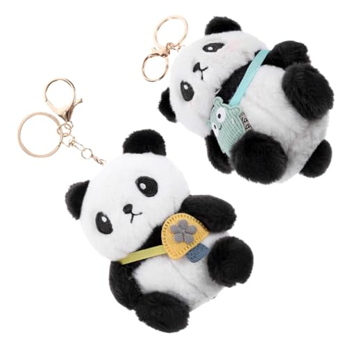 PENIKOKO 2 Stück Plüsch Panda Schlüsselanhänger Kuscheliges Bag Hanging Pendant mit Niedlichem Cartoon Bär Design Weicher Plüsch Anhänger für Rucksack Handtasche Geschenkidee PENIKOKO 2 Stück Plüsch Panda Schlüsselanhänger Kuscheliges Bag Hanging Pendant mit Niedlichem Cartoon Bär Design Weicher Plüsch Anhänger für Rucksack Handtasche Geschenkidee von PENIKOKO