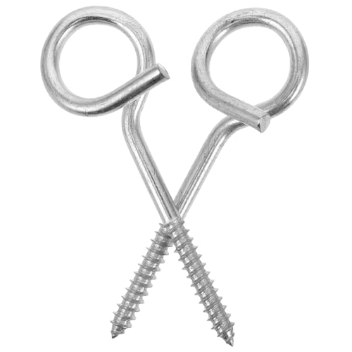 PENIKOKO 2 Stück Schwerlast Edelstahl Schraubhaken für Schaukelhaken Holz Balken Aufhängen Hängesessel Metall Ösenschrauben für Innen Außen Robust Sicher und Installieren von PENIKOKO
